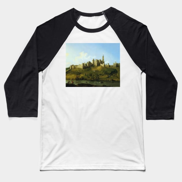 alnwick castle 1747 - Canaletto Baseball T-Shirt by Kollagio